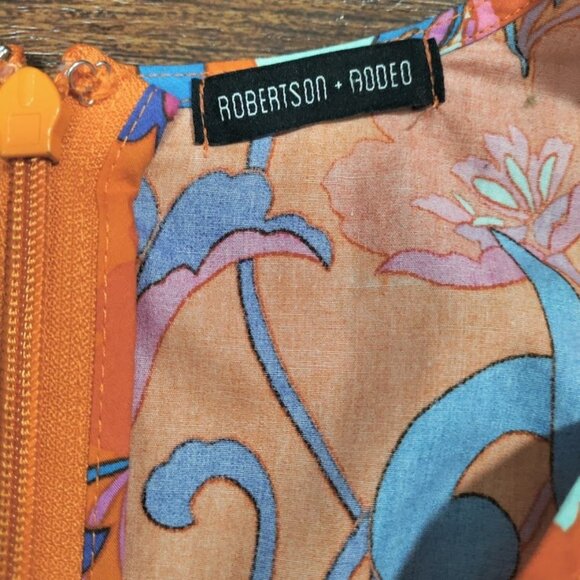 Roberto Rodriguez Womens Floral Whimsy Boho Ruffle Tiered Midi Dress M - Picture 10 of 16